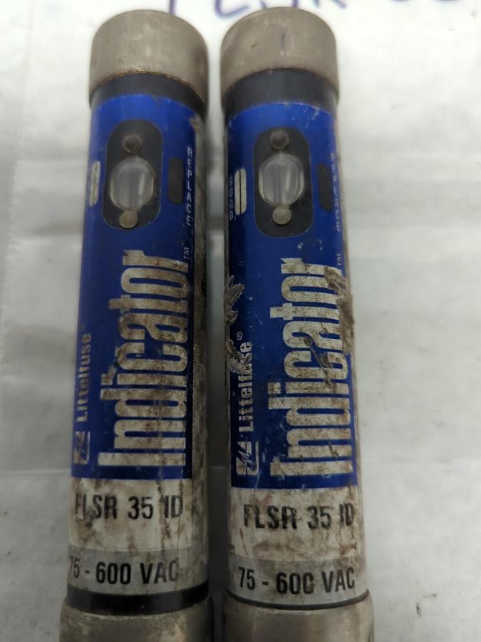 Used LITTELFUSE,FLSR35ID,INDICATOR 35 AMP FUSE LOT OF 2 PRE-OWNED