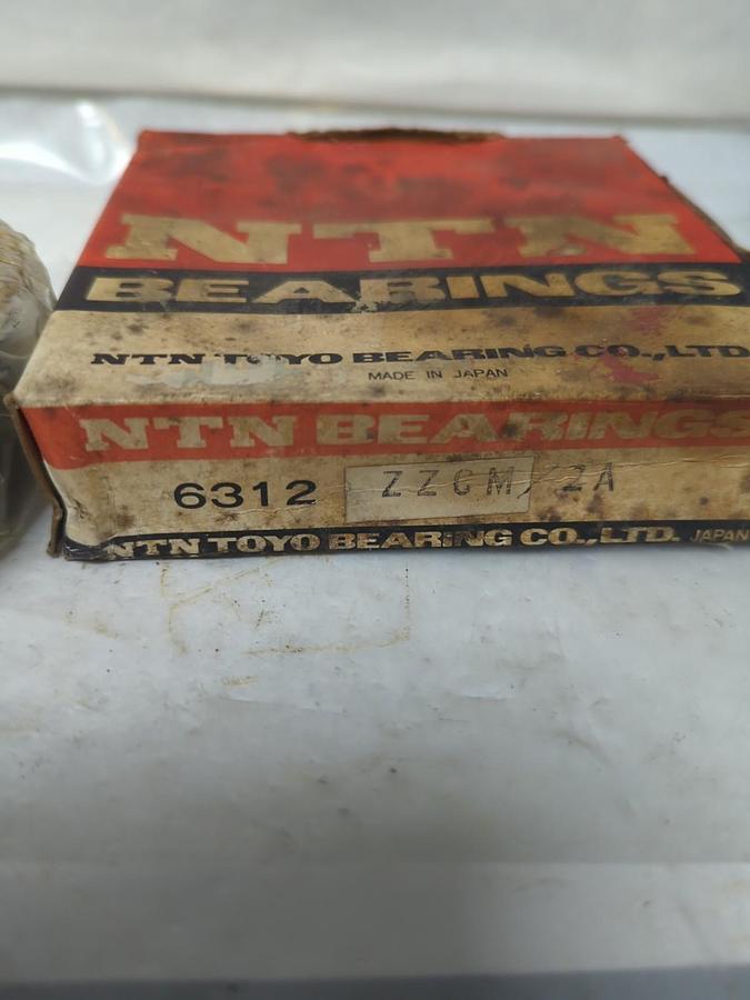 NTN,6312,DEEP GROOVE BALL BEARING DOUBLE METAL SHIELDED NOS