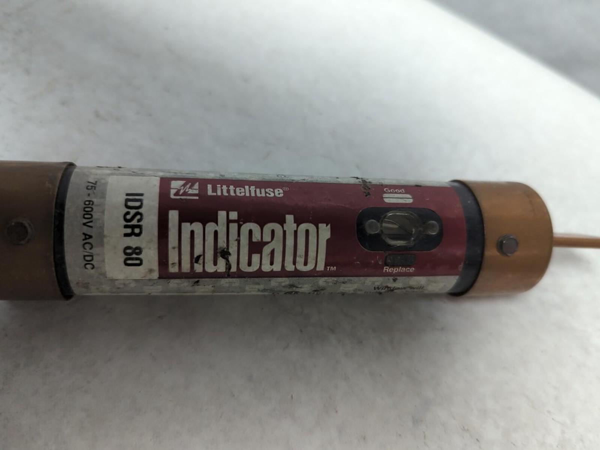 Used LITTELFUSE,IDSR80,INDICATOR 80 AMP FUSE PRE-OWNED