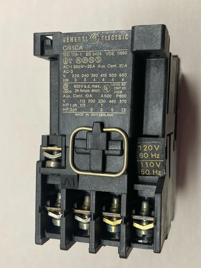 Used General Electric,CR4CA w/ CR4G1TH,Contactor