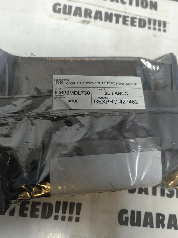 Used GE FANUC,IC693MDL730,OUTPUT MODULE 9030 120VAC/8 PT/12/24V REFURBISHED