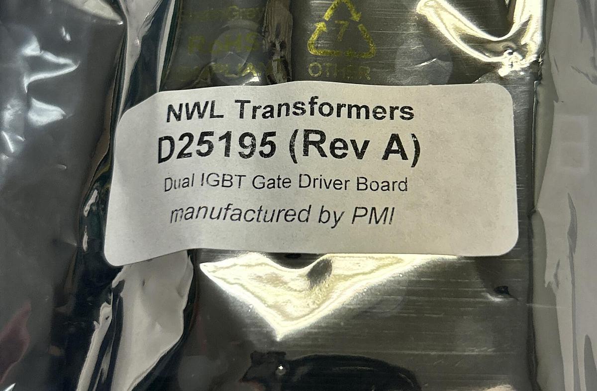 NWL TRANSFORMERS,D25195,DUAL IGBT GATE DRIVER BOARD NOS