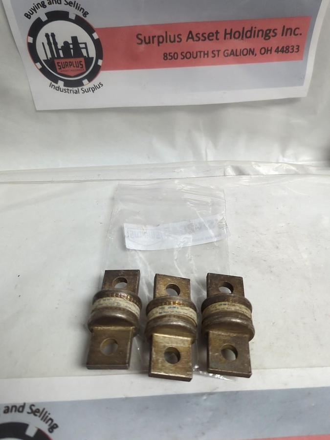 Used BUSSMANN,JJN 400A,CLASS T FUSE 400 AMP LOT OF 3 PRE-OWNED