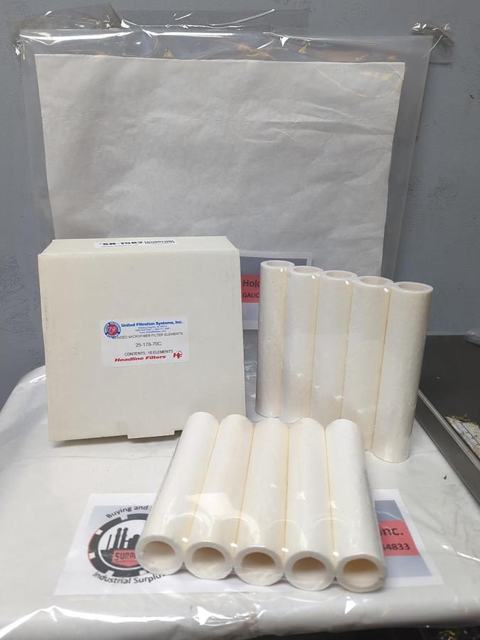 UNITED FILTRATION,25-178-70C,BONDED MICROFIBER ELEMENTS PACK OF 10PCS NOS