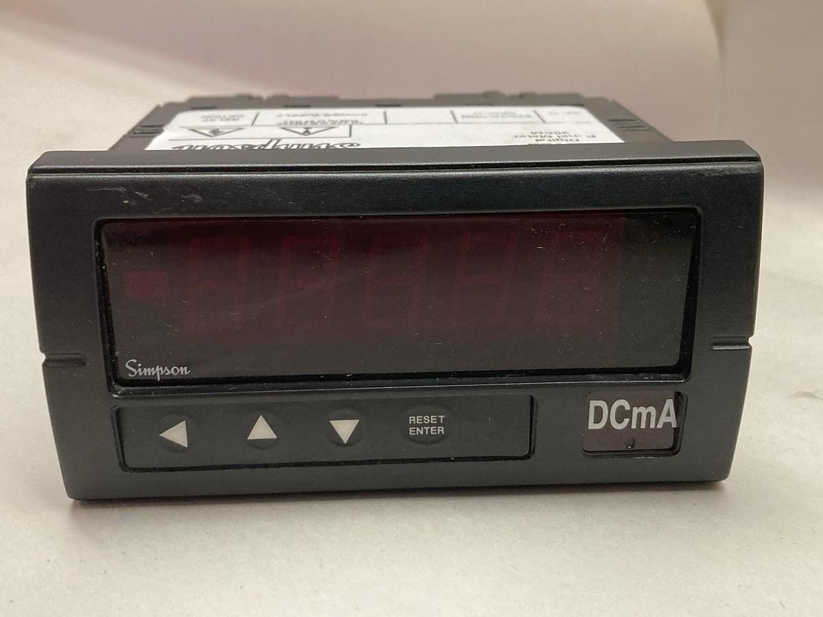 Simpson,H345223041,Digital Panel Meter Simpson Hawk Input:20 mADC 85-250 Vac