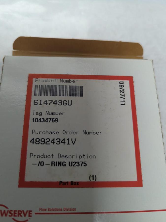 FLOWSERVE,614743GU,O-RING GASKET NOS