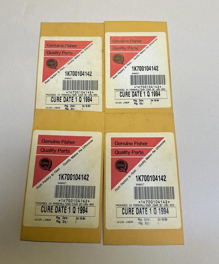 FISHER,1K700104142,GASKET LOT OF 4 NOS