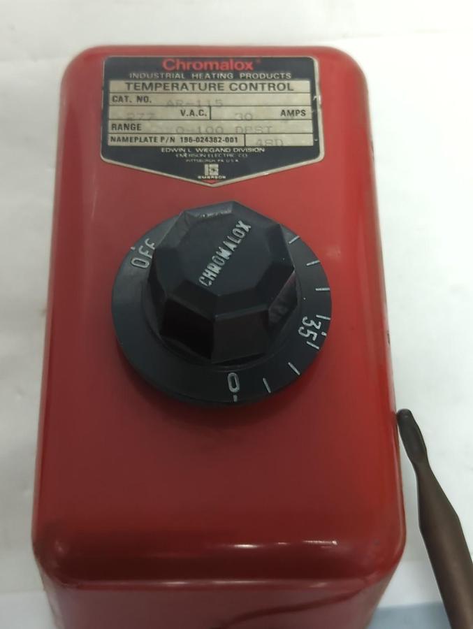 Used CHROMALOX,AR-115,TEMPERATURE CONTROL 0-100PSI 277VAC 30 AMP PRE-OWNED