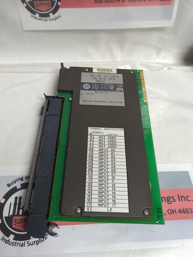 Used ALLEN BRADLEY,1771-IAD B,INPUT MODULE 120V AC/DC PRE-OWNED
