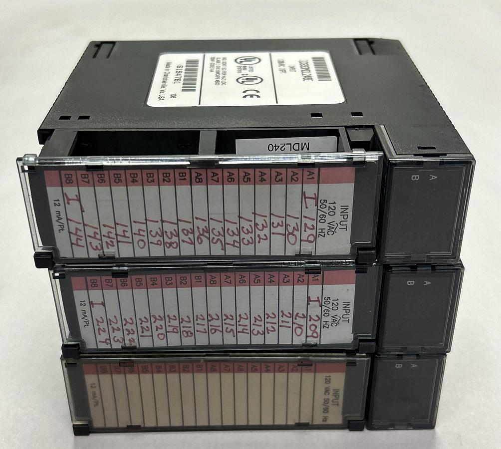 Used GE FANUC,IC693MDL240E,INPUT MODULE LOT OF 3
