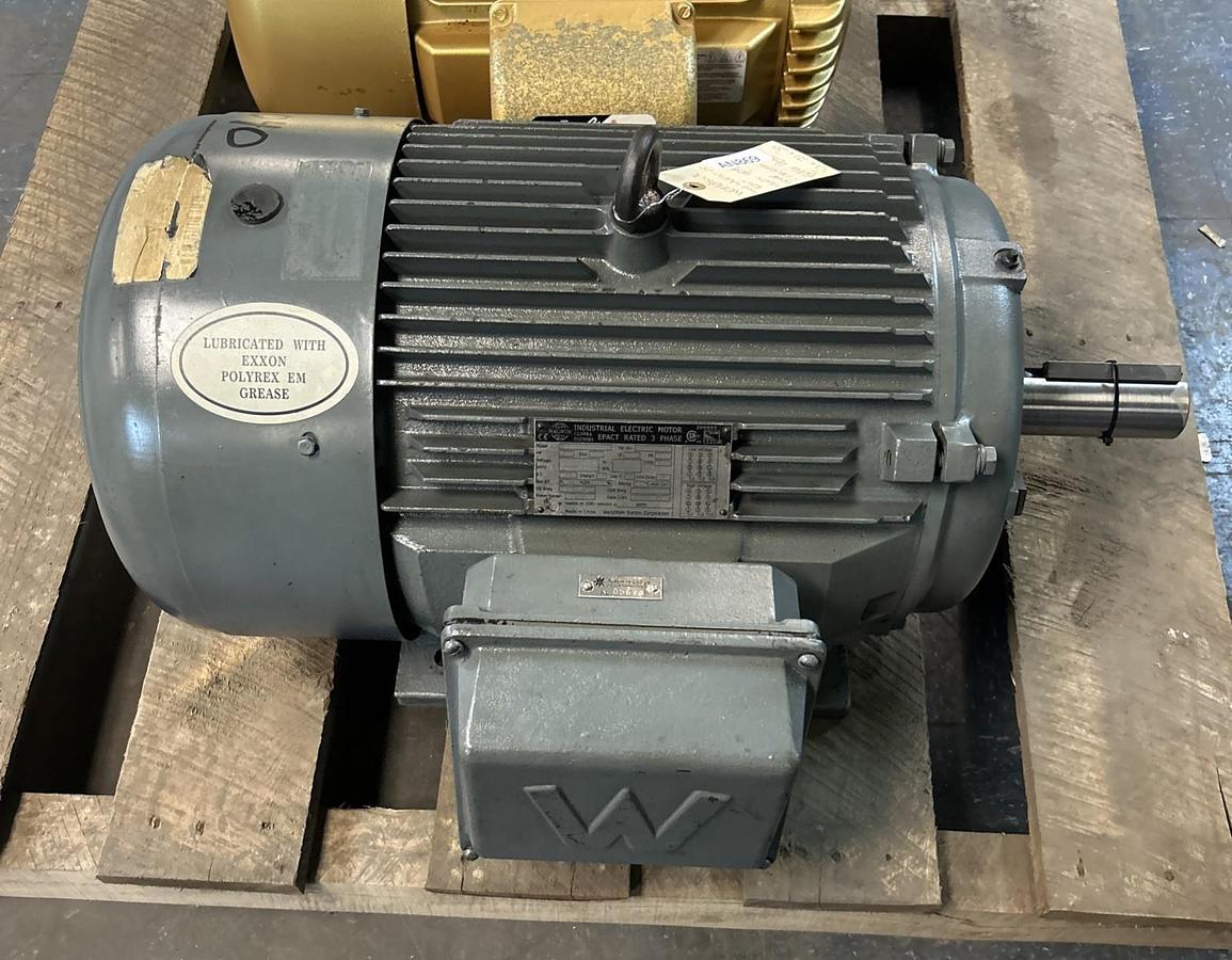 Used WORLDWIDE ELECTRIC,WWE50-18-326T,MOTOR 50HP 1775RPM 460V 3PH 326T FRAME