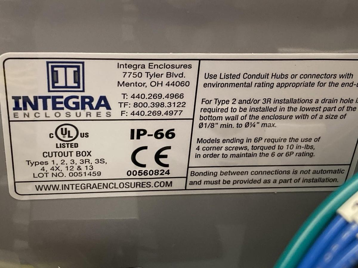Integra Enclosures,IP-66,Enclosure Cutout Box