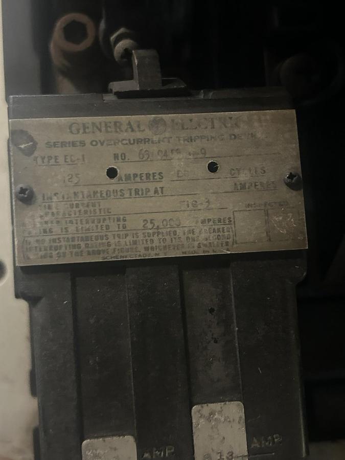 Used GE,AK-1-25,AIR CIRCUIT BREAKER 600A 600V 3P