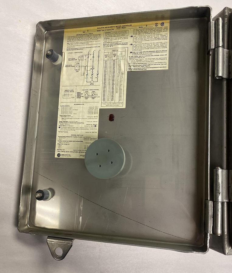 Allen Bradley,509ACA,Magnetic Motor Controller With 509-A0A Starter Size 0 NOS