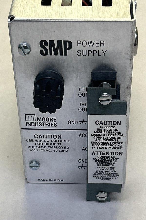 Used MOORE INDUSTRIES,SMP/SOS/24DC-2.4A/117AC,POWER SUPPLY