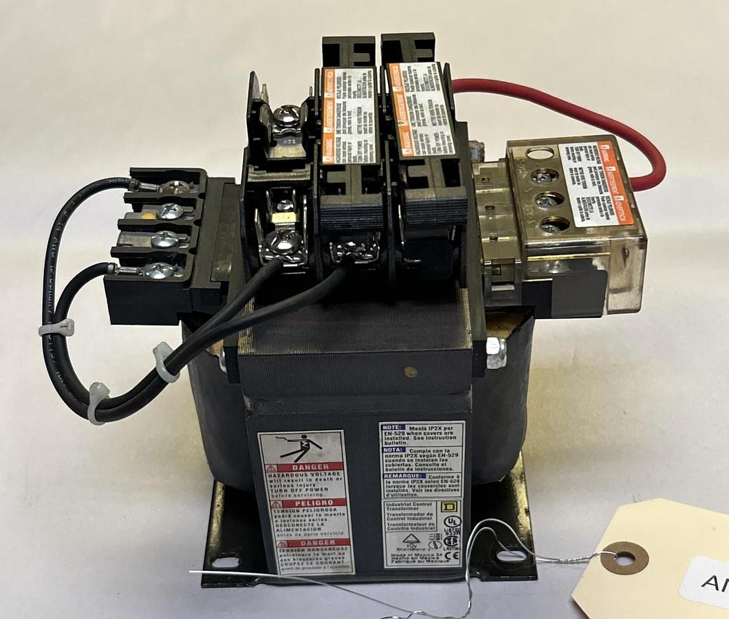 Used SQUARE D,9070TF500D1,CONTROL TRANSFORMER 0.5KVA PRI 220/240V SEC 440/480V
