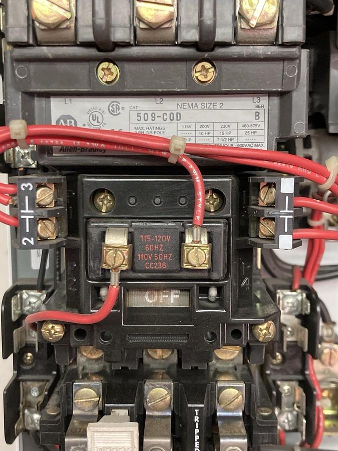 Used Allen-Bradley,2100 2112B,12 INCH Fused MCC Starter Bucket