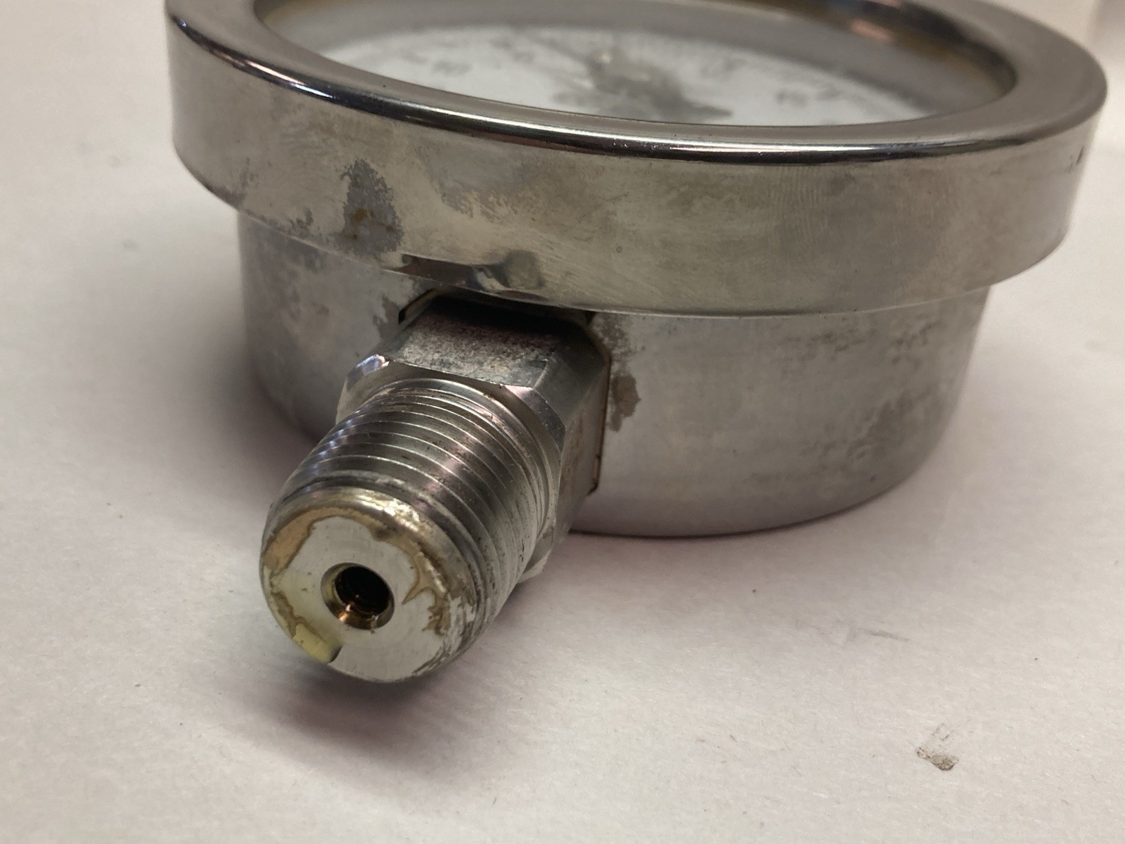 Used McDaniel Controls,30Hg-0-30OPsi,Pressure Gauge 316 SS Tube and Socket