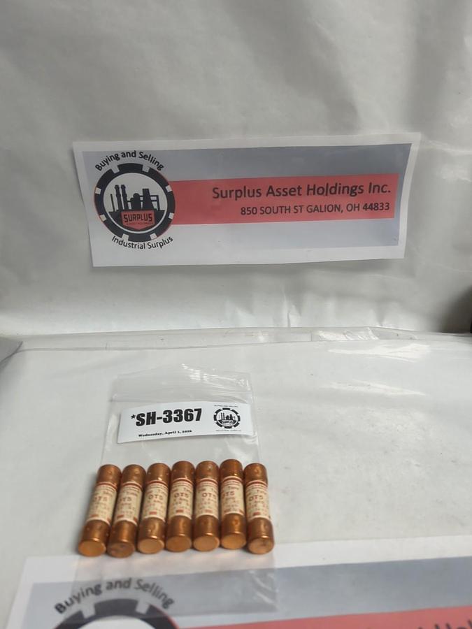 Used GOULD SHAWMUT,OT5,ONE TIME 5 AMP FUSE LOT OF 7 PRE-OWNED