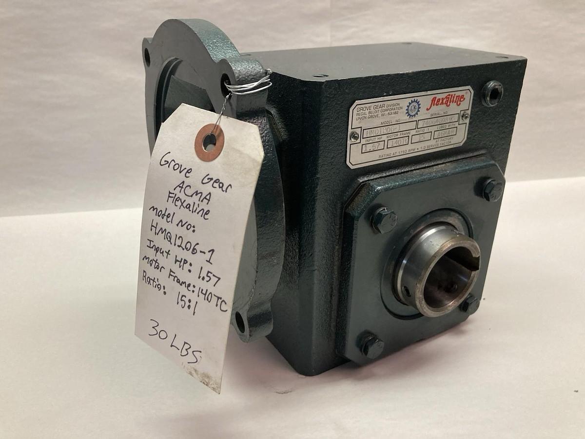 Flexaline,Model HMQ1206-1,Gear Reducer 1.57Hp Ratio 15:1 Frame 140TC