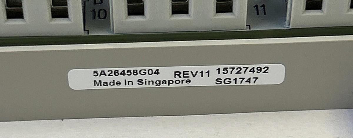 Used OVATION,5A26458G04,RELAY OUTPUT BASE W/ RELAYS