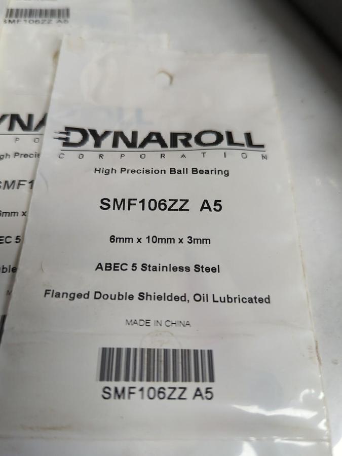 DYNAROLL,SMF106ZZ-A5,HIGH PRECISION BALL BEARING 6X10X3MM LOT OF 16