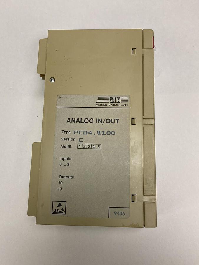 Used SAIA,PCD4.A400,Analog Output Version C Module Automation PLC Control