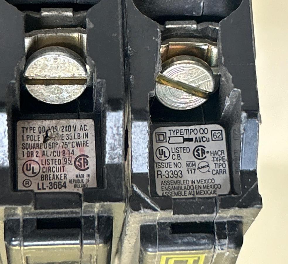 Used SQUARE D,QO130,CIRCUIT BREAKER 30A 120/240V 1P LOT OF 10