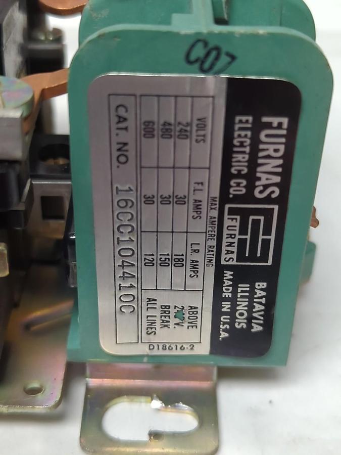 Used FURNAS,16CC104410C,MOTOR STARTER 30 AMP 240-600V PRE-OWNED