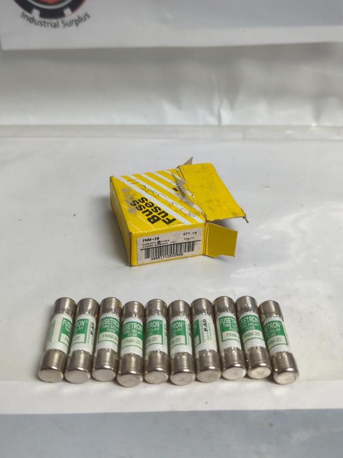 COOPER BUSSMANN,FNM-20,FUSETRON 20 AMP FUSES BOX OF 10 NOS