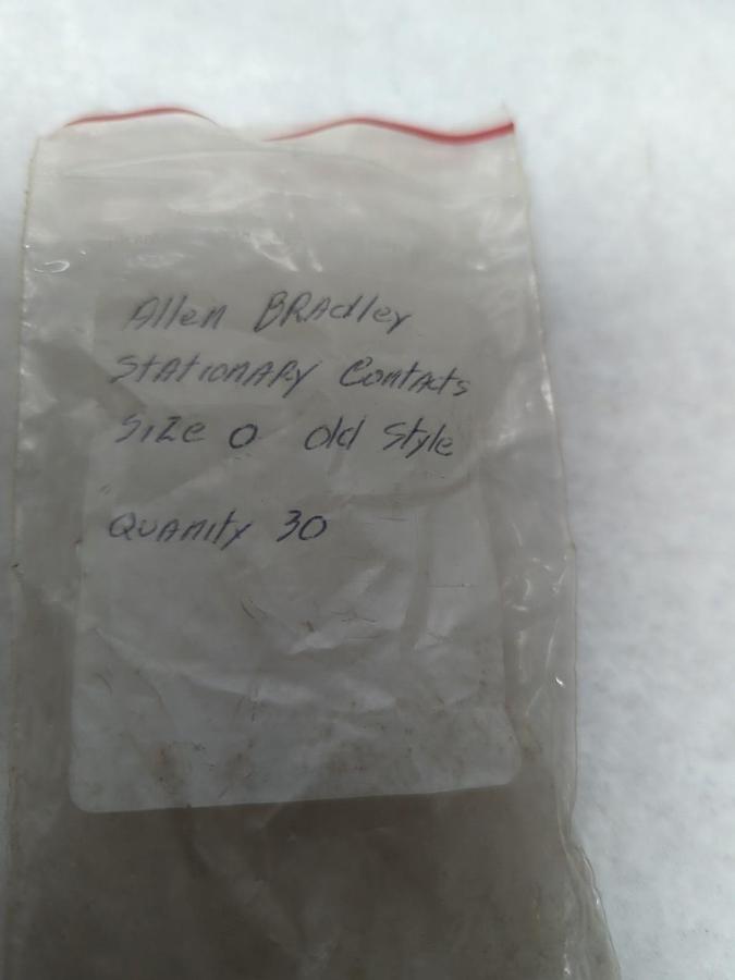 Used ALLEN-BRADLEY,SIZE 0,OLD STYLE STATIONARY CONTACTS LOT OF 30 NOS