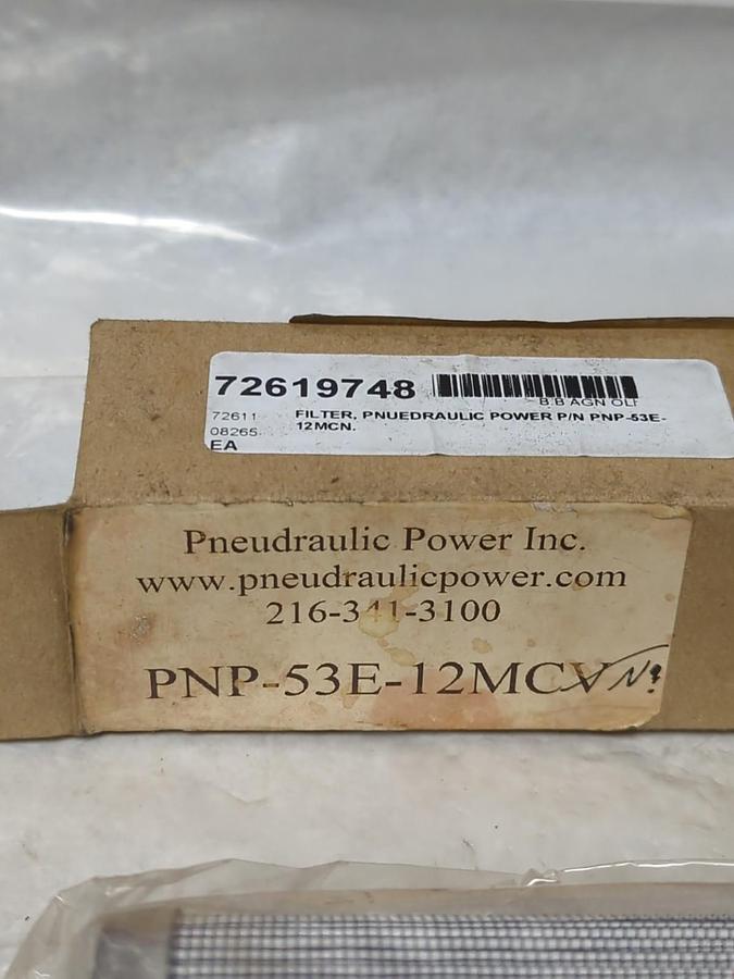 PNEUDRAULIC POWER,PNP-53E-12MCN,FILTER ELEMENT NOS