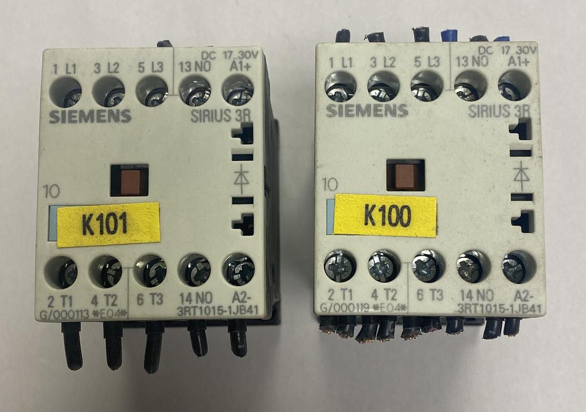 Used SIEMENS,3RT1015-1JB41,CONTACTOR 7A 24VDC LOT OF 2