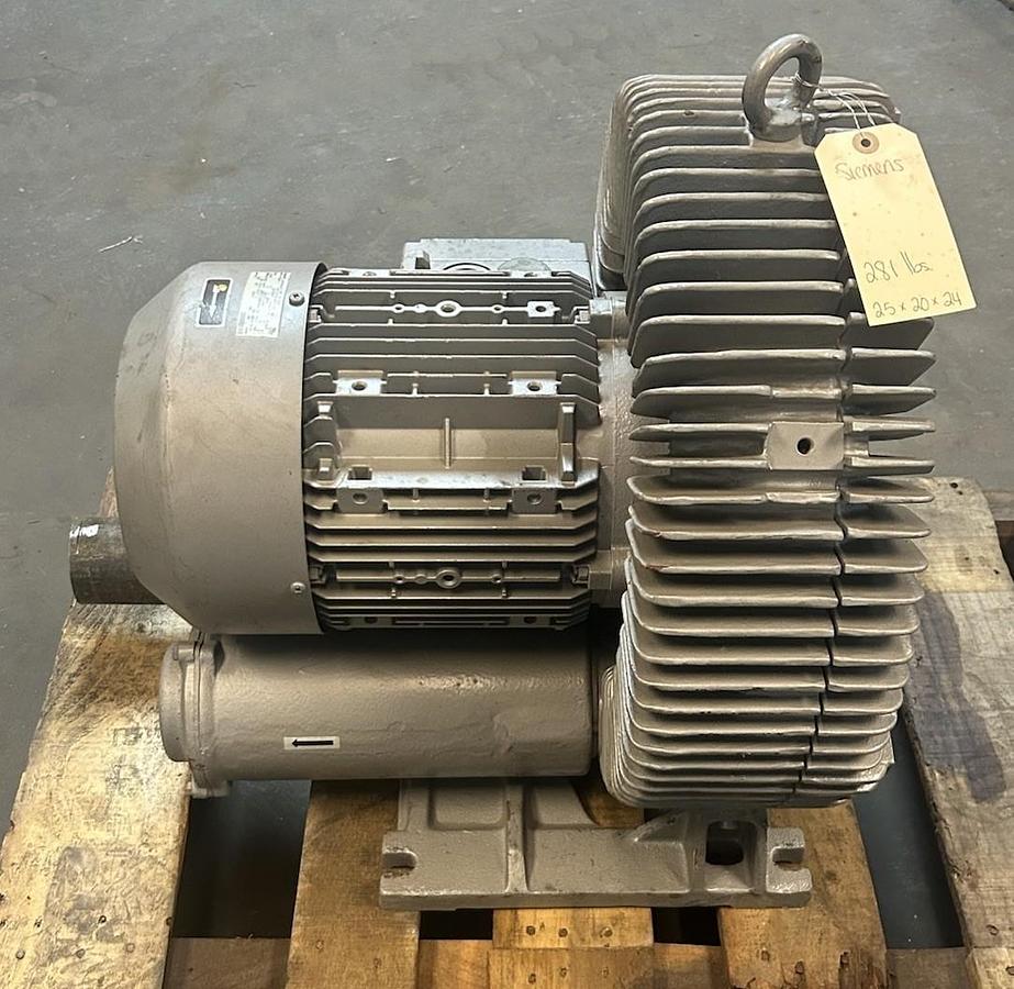Used SIEMENS NASH ELMO,2BH1800-7AH16-Z,REGENERATIVE BLOWER 6.3KW 220-480V 3PH