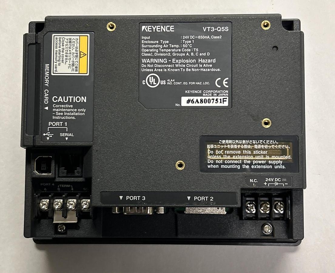 Used KEYENCE,VT3-Q5S,OPERATOR INTERFACE TOUCH PANEL