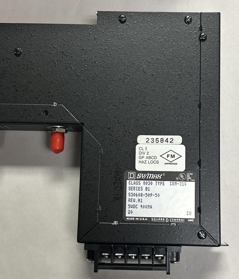 SQUARE D SYMAX,8030-CRM-310,FIBER OPTIC INTERFACE MODULE NOS