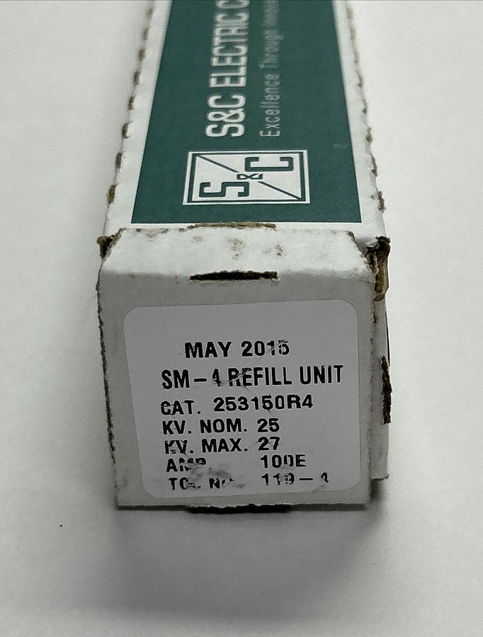 Used S&C ELECTRIC,253150R4,SM-4 FUSE REFILL 100EA 25KV NEW
