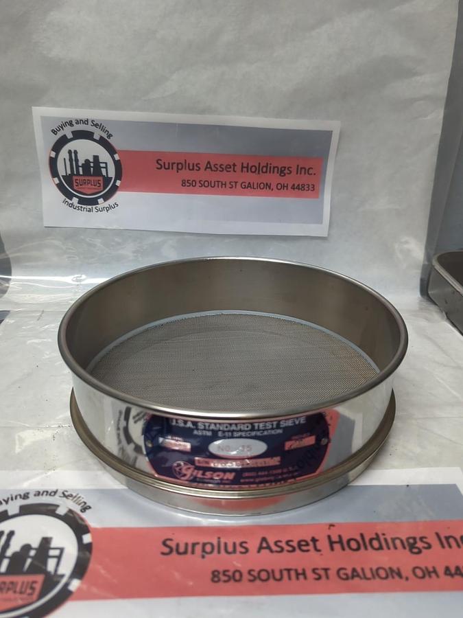 Used USA STANDARD,NO.35,TEST SIEVE 500UM .0197 INCH ASTM E-11 SPEC PRE-OWNED
