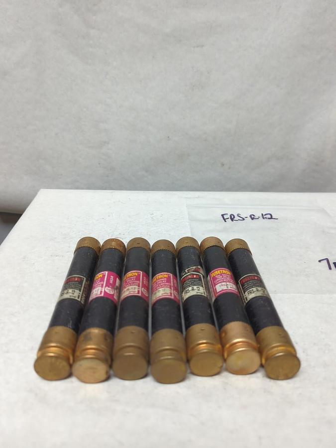Used COOPER BUSSMANN,FRS-R-12,FUSETRON 12 AMP FUSE LOT OF 7 PRE-OWNED
