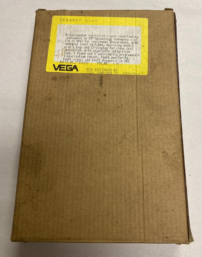 Vegamet,514V,Microcomputer Controlled Signal Conditioning Instrument NOS