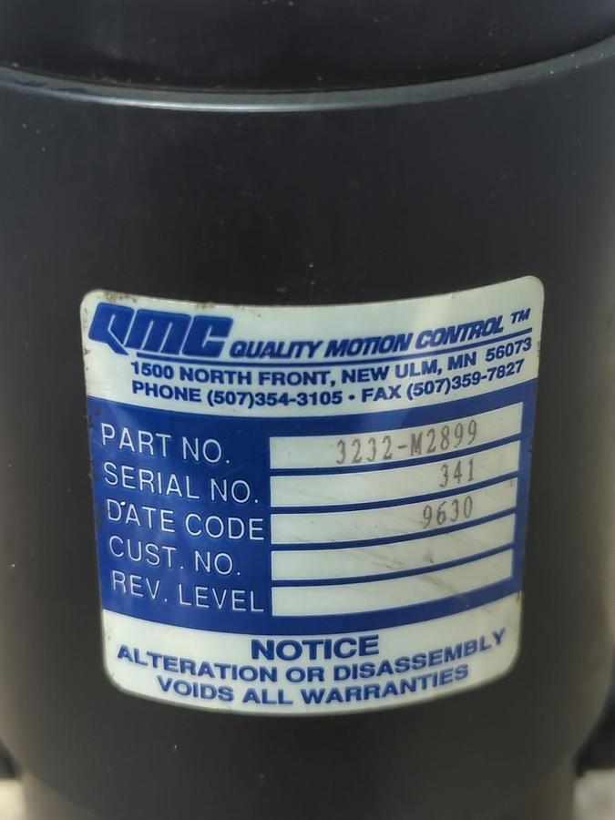 Used QMC,3232-M2899,QUALITY MOTION CONTROL MOTOR PRE-OWNED