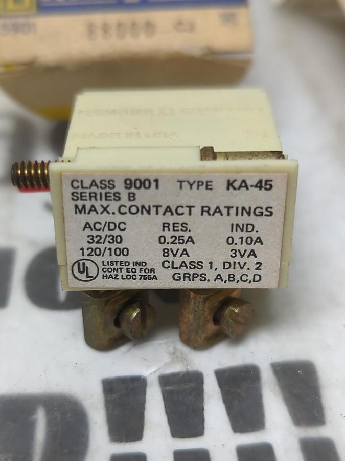 SQUARE D,KA-45,CLASS 9001 CONTACT BLOCK NOS