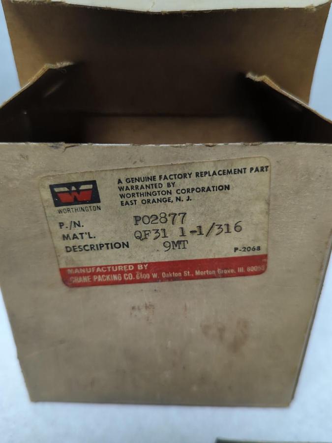 WORTHINGTON,P02877,MECHANICAL SEAL OF31 1-1/316 NOS