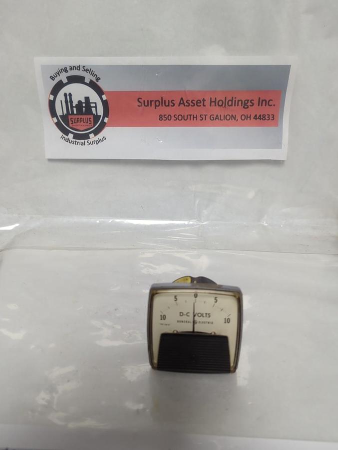Used GENERAL ELECTRIC,10-0-10,PANEL METER 10-0-10 DC VOLTS PRE-OWNED