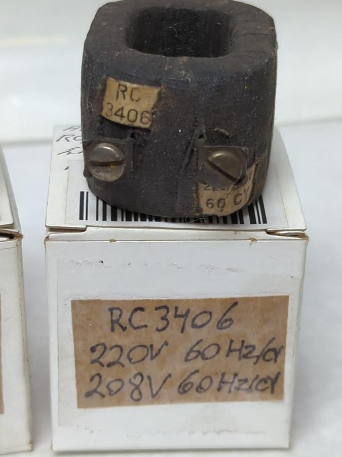 Used ALLEN BRADLEY,RC3406,SIZE 0 COIL 220V PRE-OWNED LOT OF 2