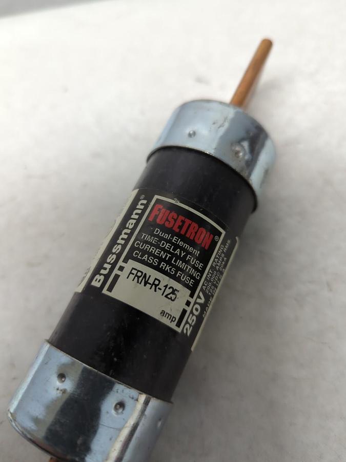 Used COOPER BUSSMANN,FRN-R-125,FUSETRON 125 AMP FUSE PRE-OWNED