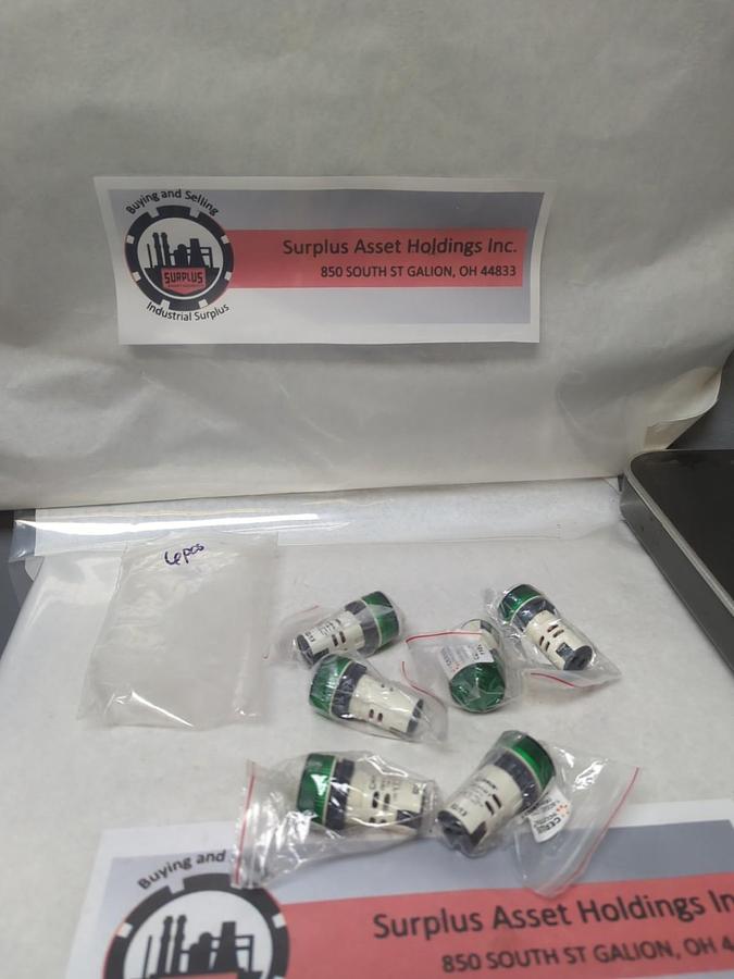 CERUS,CB2B7IV73,PILOT LIGHT GREEN 110V LOT OF 6 NOS