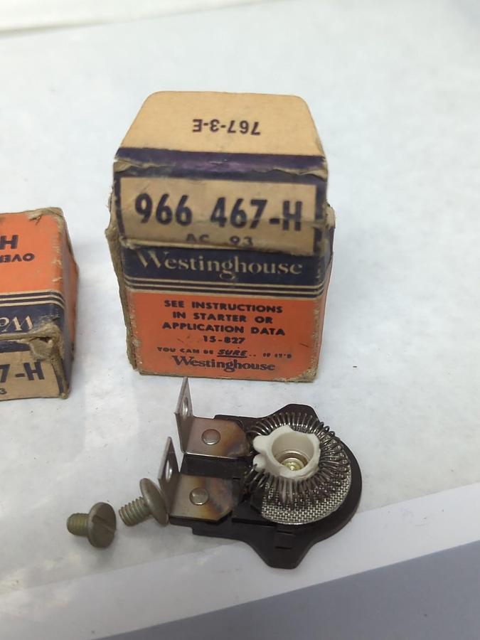 WESTINGHOUSE,966 467-H,OVERLOAD THERMAL HEATER RELAY LOT OF 2 NOS