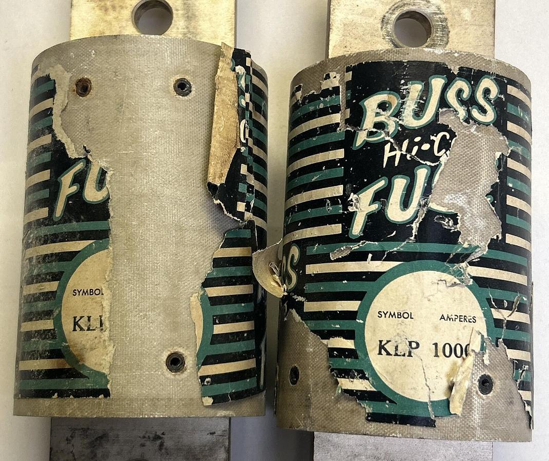Used BUSSMANN,KLP1000,LIMITRON FUSE 1000A 600V LOT OF 2