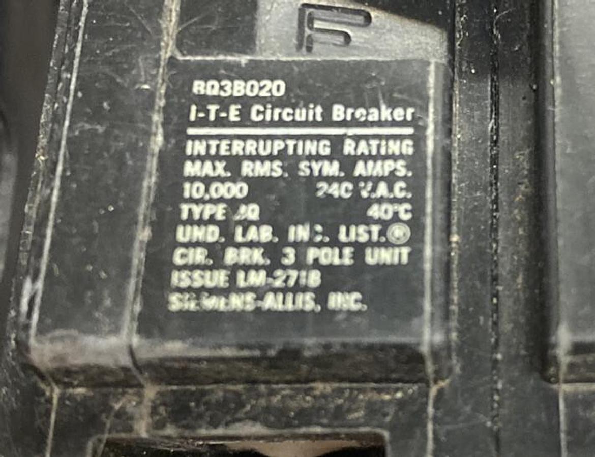 Used Siemens,BQ3B020 LM-2718,Circuit Breaker 20 AMP 240V Lot Of 4